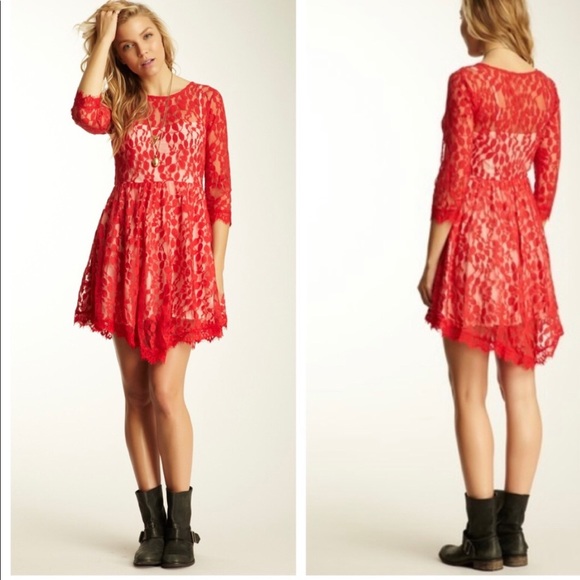 Free People Dresses & Skirts - Free People Floral Lace Dress